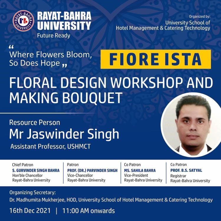 A workshop on floral design and making bouquets