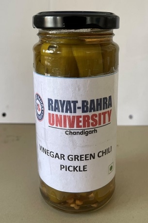 Vinegar chili pickle (front)